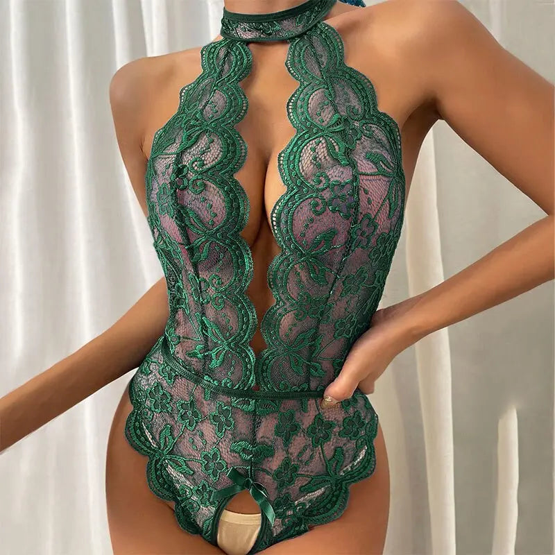 Lace Mora Seductive Lace Crotchless Lingerie