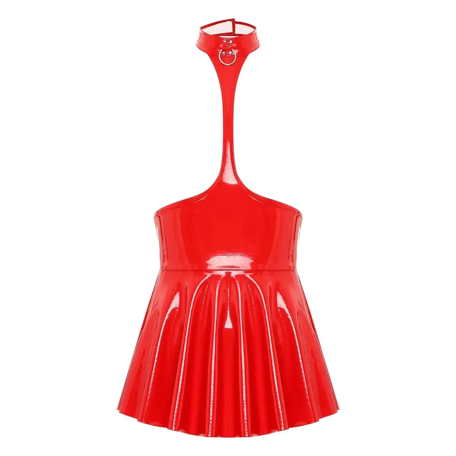 Open Chest Latex Dress