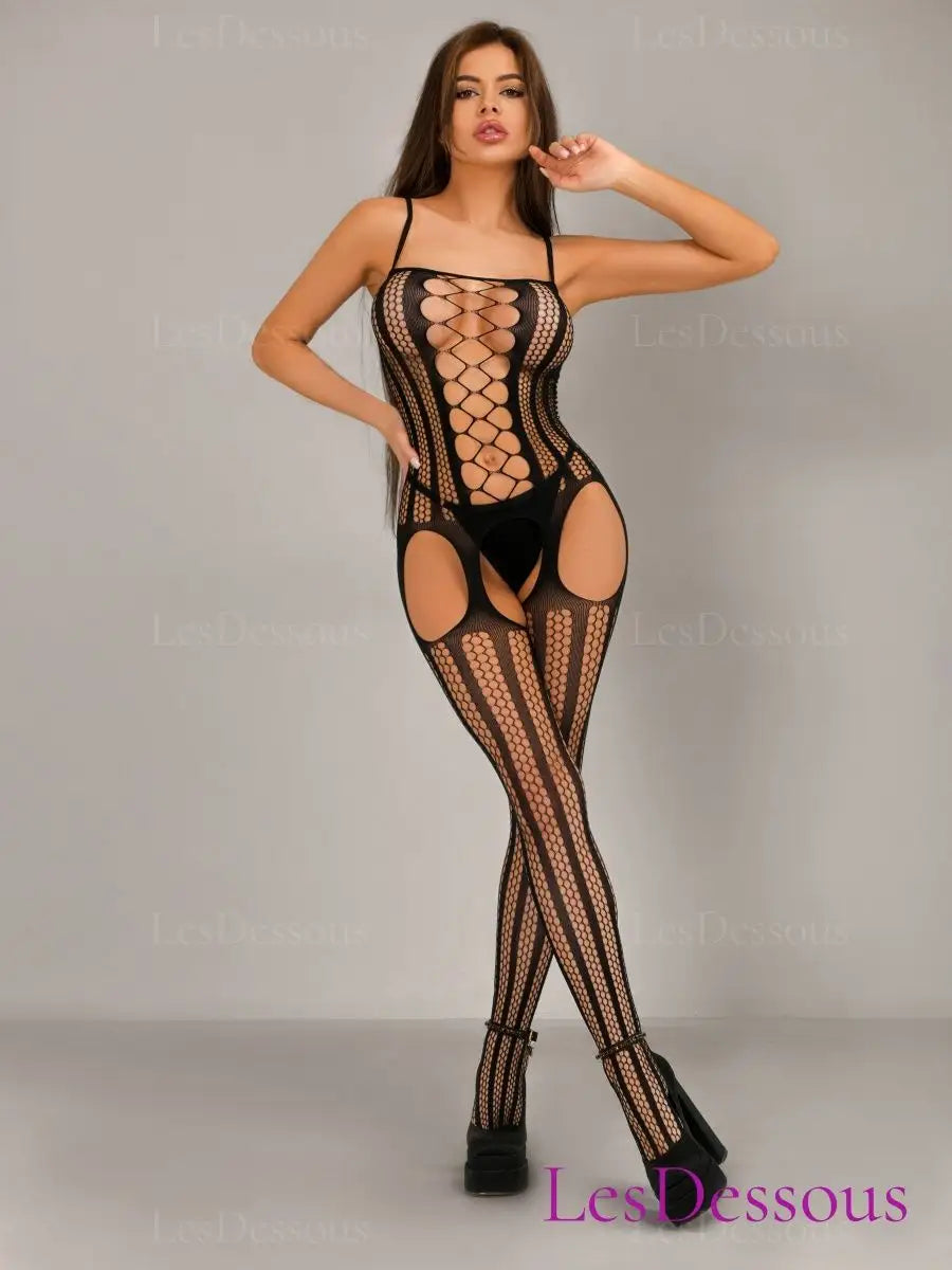 LaceMora Midnight Veil Bodystocking