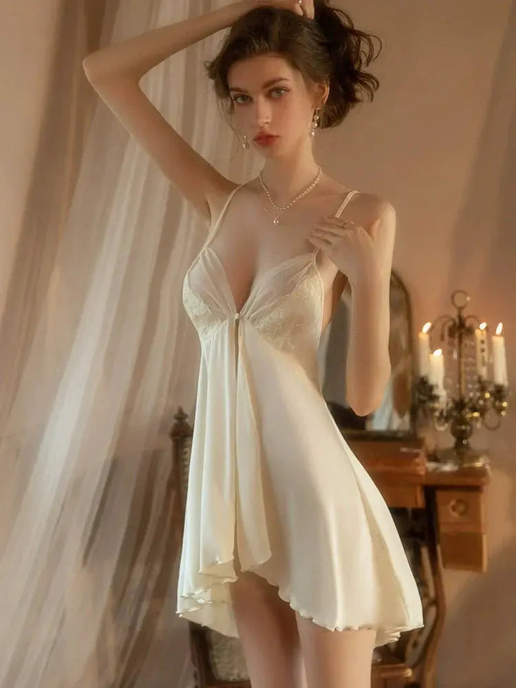 Lace Mora Julia Sexy Ice Silk Set